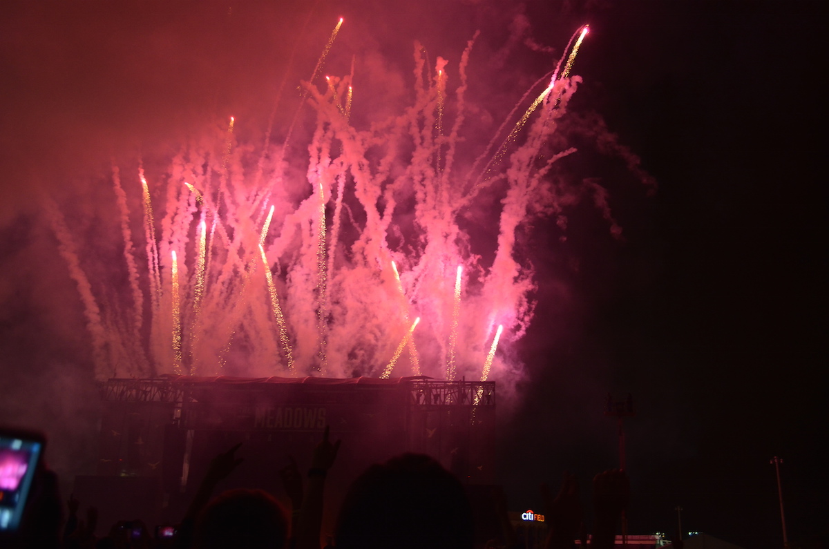 Fireworks for Kanye West at Meadows Festival 2016