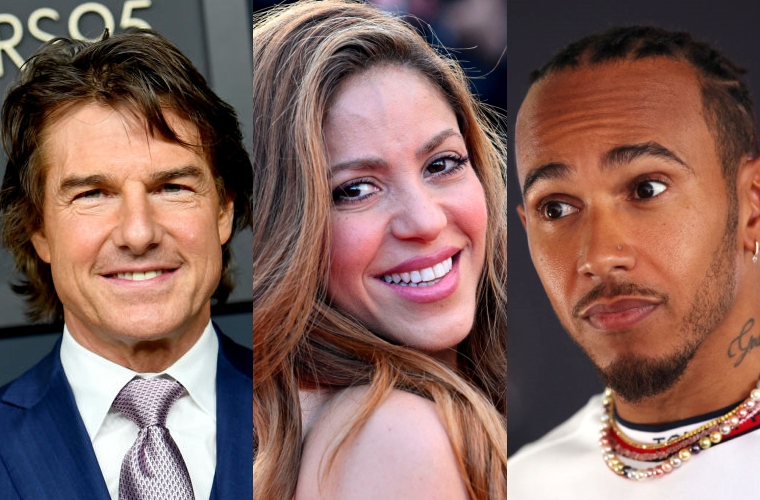 Shakira, Lewis Hamilton in 'Love Triangle' With Tom Cruise — But Actor's 'Flirtation' a Failure?