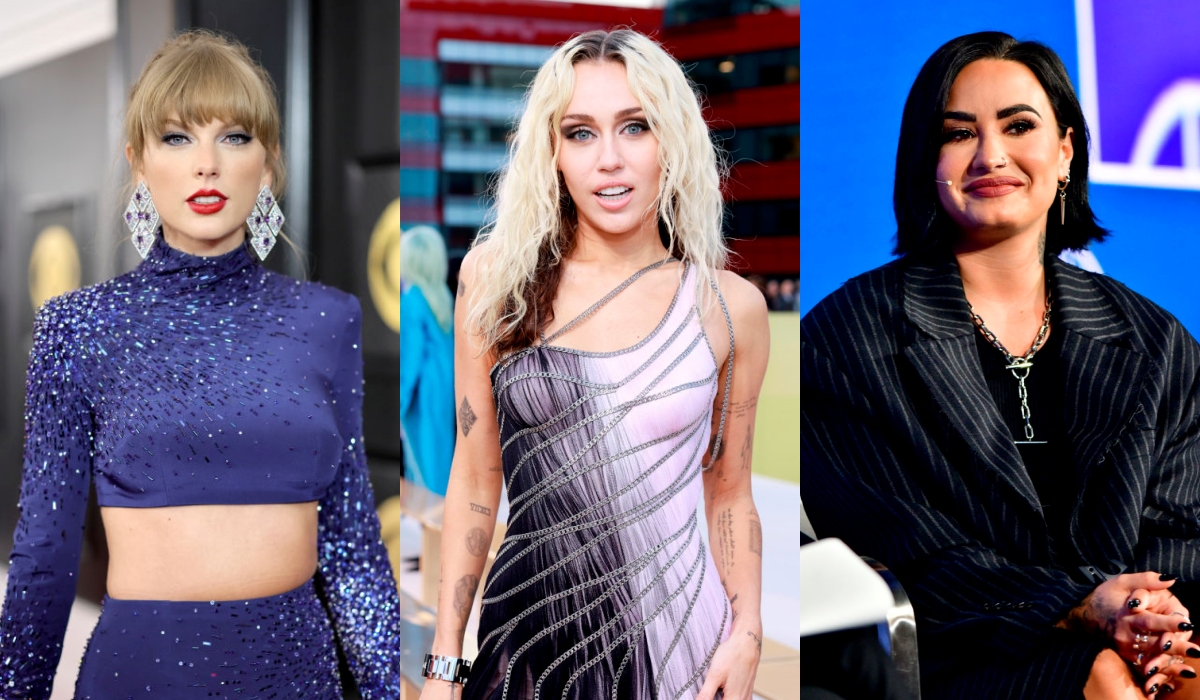 Miley Cyrus Learned About Her Sexuality After Seeing Photos of Taylor Swift, Demi Lovato