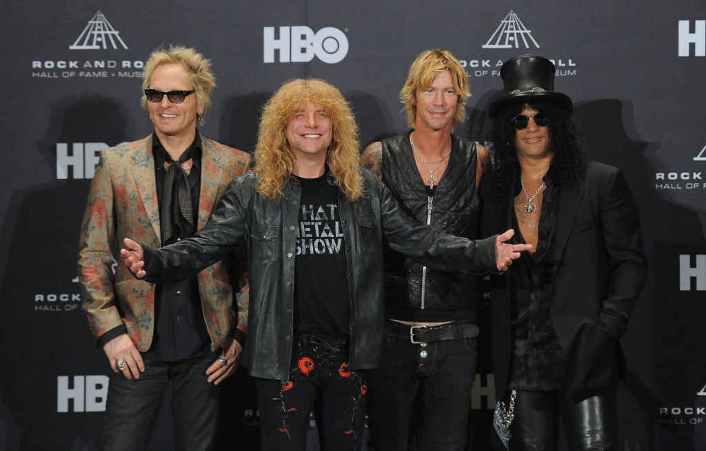 Matt Sorum, Steven Adler, Duff McKagan and Slash of Guns N’ Roses