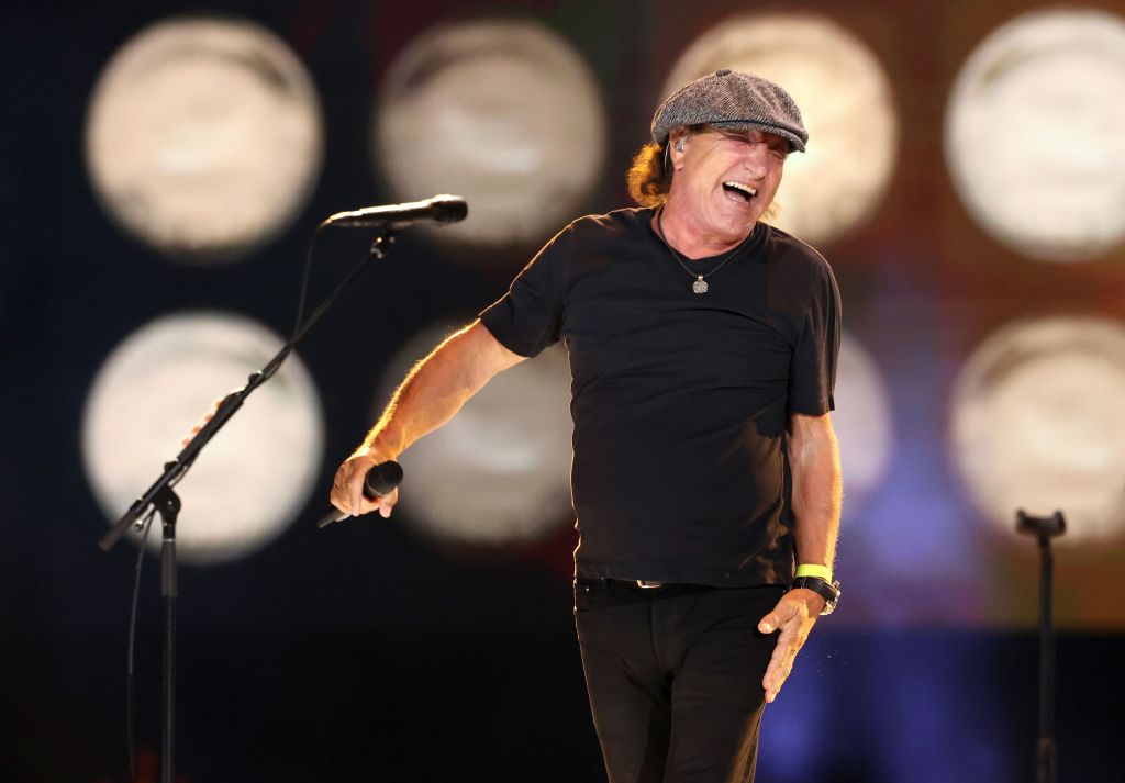 Brian Johnson of AC/DC onstage during Global Citizen Festival