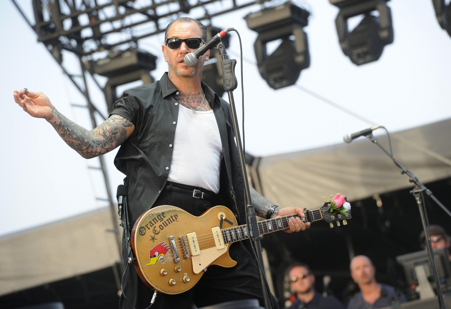 Mike Ness of the band Social Distortion performs onstage during day 3 of the 2013 Coachella Valley Music & Arts Festival at the Empire Polo Club on April 14, 2013 in Indio, California.