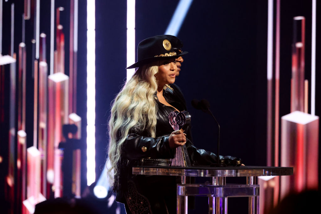  Beyoncé onstage during the 2024 iHeartRadio Music Awards 