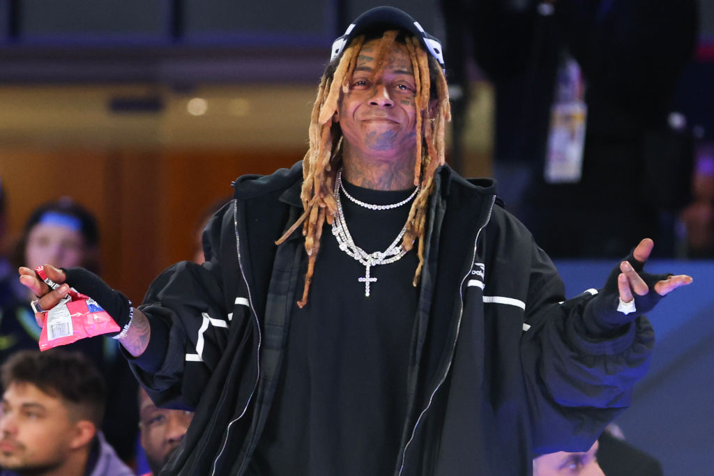 Lil Wayne at the 2024 NBA All-Star Celebrity Game