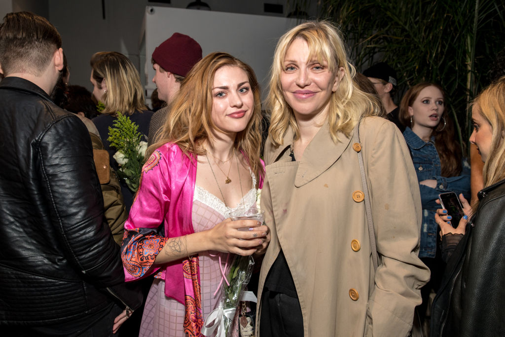 Frances Bean Cobain and mother Courtney Love in Los Angeles, CA