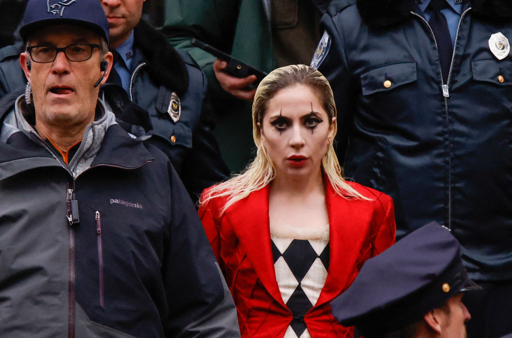 Lady Gaga during the filming of "Joker: Folie à Deux"