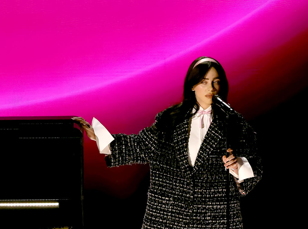 Billie Eilish performs during the 96th Annual Academy Awards