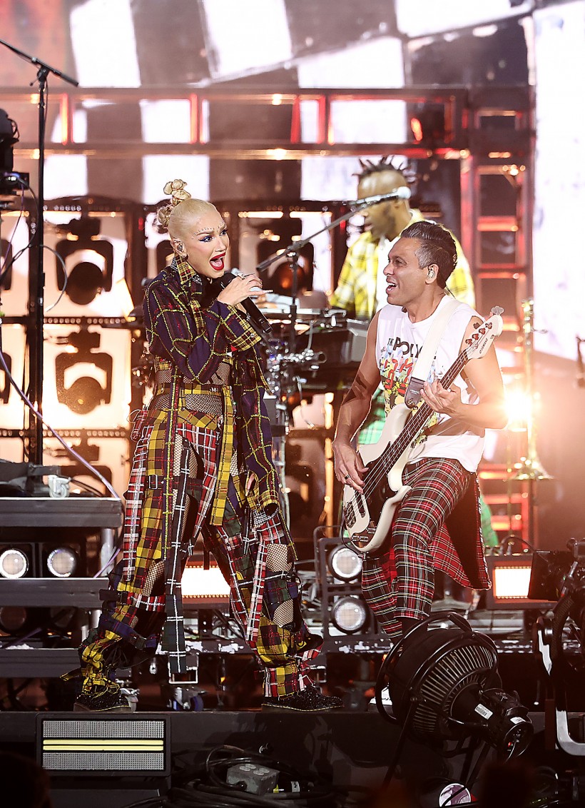 Gwen Stefani and Tony Kanal of No Doubt perform at the Coachella on April 13, 2024.