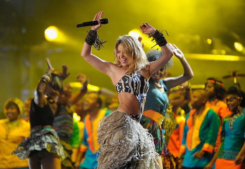 Shakira wears Cavalli while performing at the 2010 FIFA World Cup.