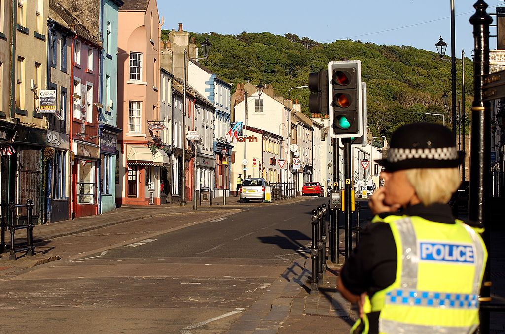 Police officer in Whitehaven, England