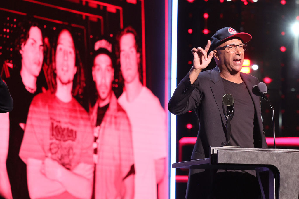 Tom Morello of Rage Against the Machine at the 38th Annual Rock & Roll Hall Of Fame