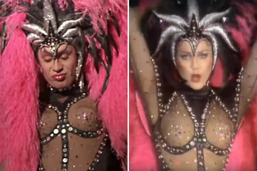 Who wore it best? Gene Simmons in 'Never Too Young to Die' (1986) and Lynda Carter in 'Lynda Carter Encore! (1980).