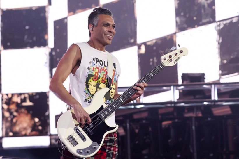 Tony Kanal performs with No Doubt for the first time in nine years on April 13, 2024, at the Coachella Valley Muisc and Arts Festival in Indio, Calif.