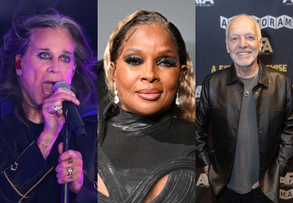 Rock and Roll Hall of Fame inductees Ozzy Osbourne, Mary J. Blige and Peter Frampton.