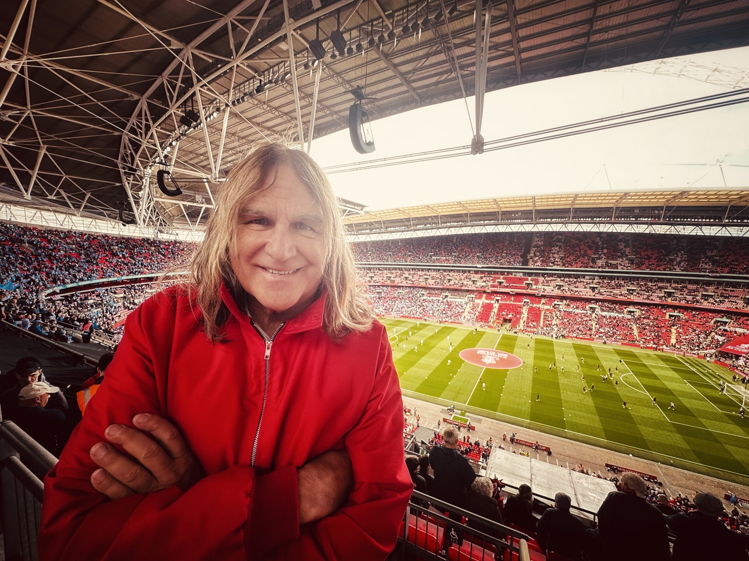 Mike Peters of The Alarm at Manchester United v Coventry City FA CUP Semi Final at London's Wembley Stadium on April 21.