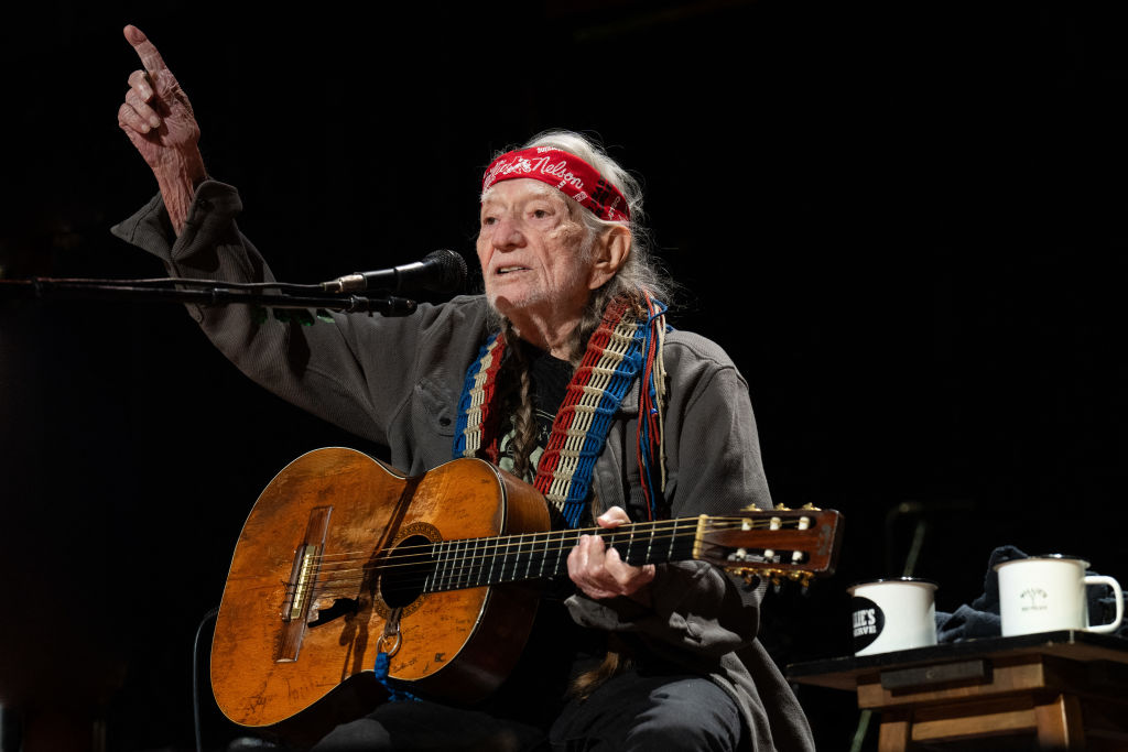 Willie Nelson performs during the Farm Aid Music Festival (2023)