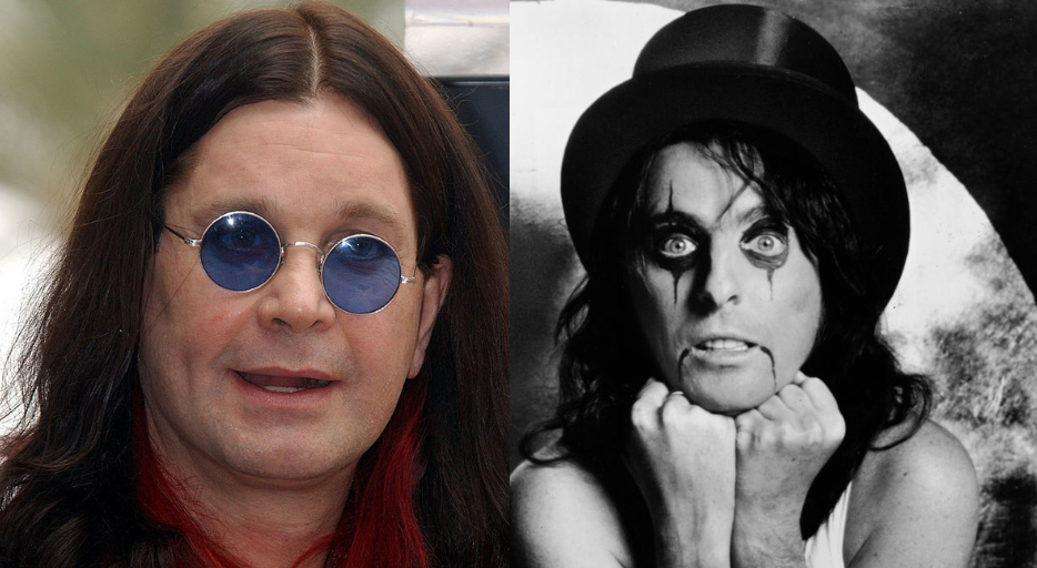 Birds of a feather Ozzy Osbourne and Alice Cooper.
