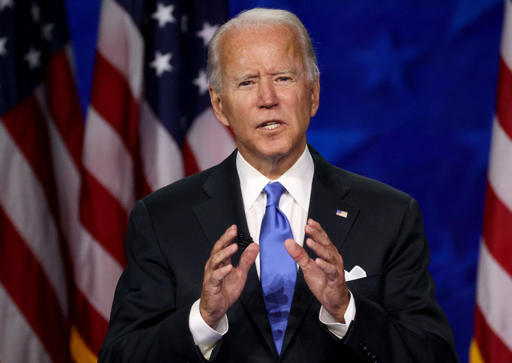 Joe Biden speaks at the 2020 Democratic National Convention