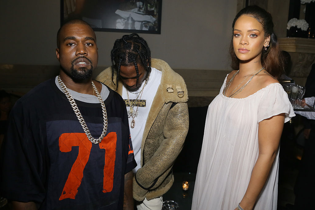 Kanye West, Travis Scott and Rihanna attend Vogue 95th Anniversary Party