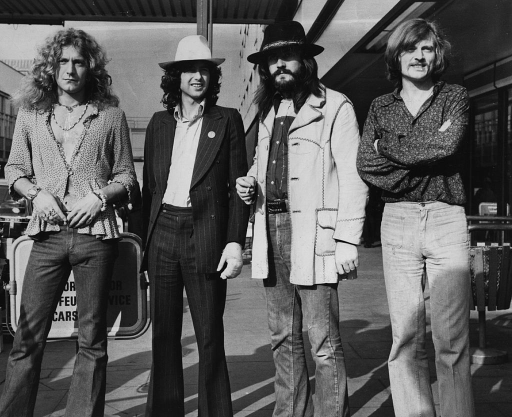 Led Zeppelin. From left to right, Robert Plant, Jimmy Page, John Bonham, John Paul Jones.