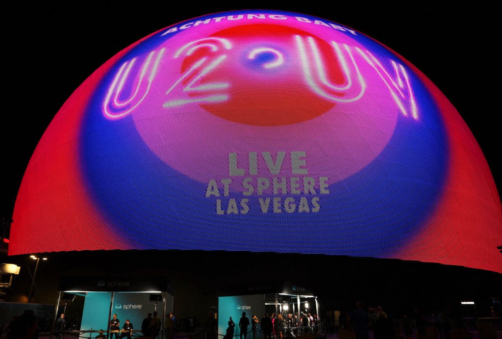 The opening of U2's show at the Sphere at The Venetian Resort