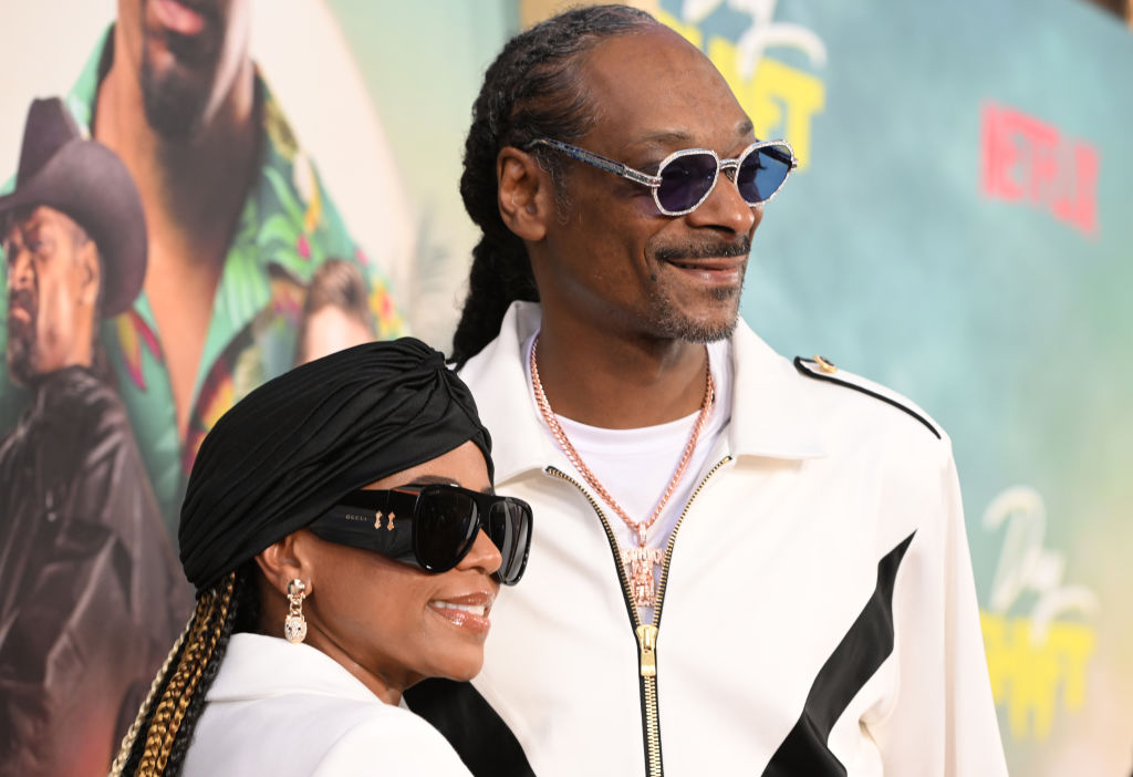 (L-R) Shante Broadus and Snoop Dogg attend the World Premiere of Netflix's "Day Shift"