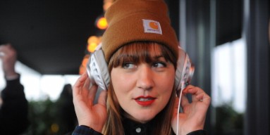 Woman Listening To Headphones