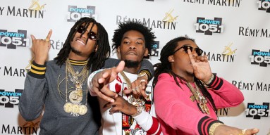 Migos, biggest supporters of Versace and perpetual sweatsuit-wearers. 