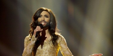 Conchita Wurst of Austria at Eurovision 2014. 