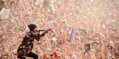 Tyler Joseph of Twenty One Pilots performs at the Firefly Music Festival.