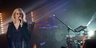 Ellie Goulding performs at the celebration of Marriott International's and Universal Music Group's global marketing partnership at the St Pancras Renaissance Hotel