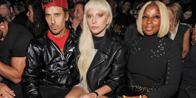 Steven Klein, Lady Gaga and Mary J. Blige attend the Alexander Wang Spring 2016 fashion show during New York Fashion Week at Pier 94 