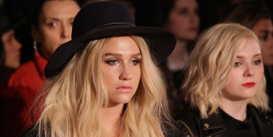 Singer Kesha and actress Abigail Breslin attend the Zac Posen fashion show at Vanderbilt Hall at Grand Central Terminal