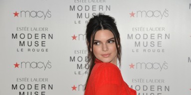 Estee Lauder Model Kendall Jenner Launches Modern Muse Le Rouge At Macy's Herald Square