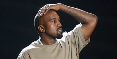 Vanguard Award winner Kanye West speaks onstage during the 2015 MTV Video Music Awards at Microsoft Theater