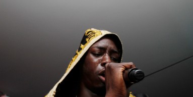 Rapper Le1f performs at the Brooklyn Museum's 4th annual Brooklyn Artists Ball on April 16, 2014 in the Brooklyn borough of New York City.