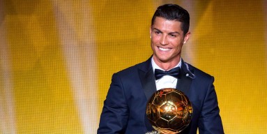 Cristiano Ronaldo of Portugal and Real Madrid receives the 2014 FIFA Ballon d'Or award for the player of the year during the FIFA Ballon d'Or Gala 2014 at the Kongresshaus on January 12, 2015 in Zurich, Switzerland. 