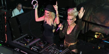 DJ duo NERVO celebrates new role as COVERGIRLs at Rolling Stone Top 25 DJ party at Tao on November 7, 2012 in New York City