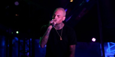Chris Brown paints portrait for French Montana