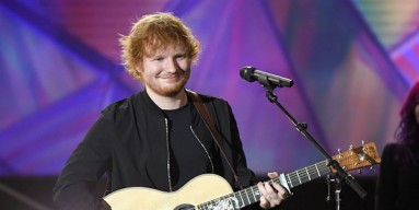 Recording artist Ed Sheeran performs onstage at A+E Networks 'Shining A Light' concert at The Shrine Auditorium on November 18, 2015 in Los Angeles, California.