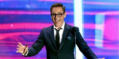 Actor Robert Downey Jr. speaks onstage during the 2015 Jaguar Land Rover British Academy Britannia Awards presented by American Airlines at The Beverly Hilton Hotel on October 30, 2015 in Beverly Hills, California. 