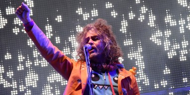 Wayne Coyne of The Flaming Lips performs on the SoundHarvest Main Stage during the Sound Harvest Music Festival