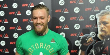Conor McGregor meets fans at a Reebok UFC Combat Gear retail event held at JD Sports on October 22, 2015 in Dublin, Ireland. 