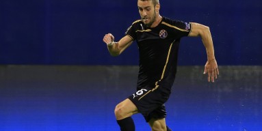 Ivo Pinto of Dinamo Zagreb in action during the UEFA Champions League Qualifying Round Play Off Second Leg match between Dinamo Zagreb and FC Skenderbeu at Maksimir stadium in Zagreb, Croatia on Tuesday, August 25, 2015. 