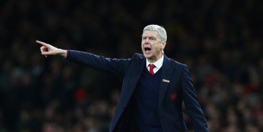 Arsene Wenger, manager of Arsenal gives instructions during the Barclays Premier League match between Arsenal and Manchester City at Emirates Stadium on December 21, 2015 in London, England.