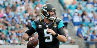 Blake Bortles #5 of the Jacksonville Jaguars attempts a pass during the game against the Indianapolis Colts at EverBank Field on December 13, 2015 in Jacksonville, Florida.