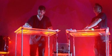 ODESZA perform onstage during day 3 of the 2015 Coachella Valley Music & Arts Festival