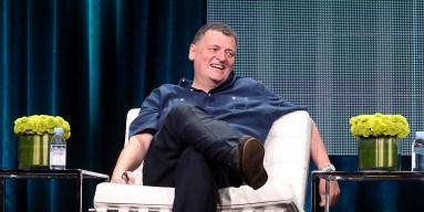 writer/executive producer Steven Moffat speaks onstage during the 'Doctor Who' panel discussion at the BBC America portion of the 2015 Summer TCA Tour at The Beverly Hilton Hotel on July 31, 2015 in Beverly Hills, California. 