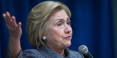 Democratic Presidential Candidate Hillary Clinton Campaigns In Bettendorf, Iowa