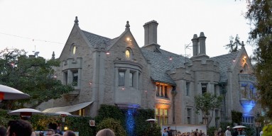 An atmosphere shot of the cocktail hour during an advance screening of Entourage at the Playboy Mansion on May 20, 2015 in Los Angeles, California. 